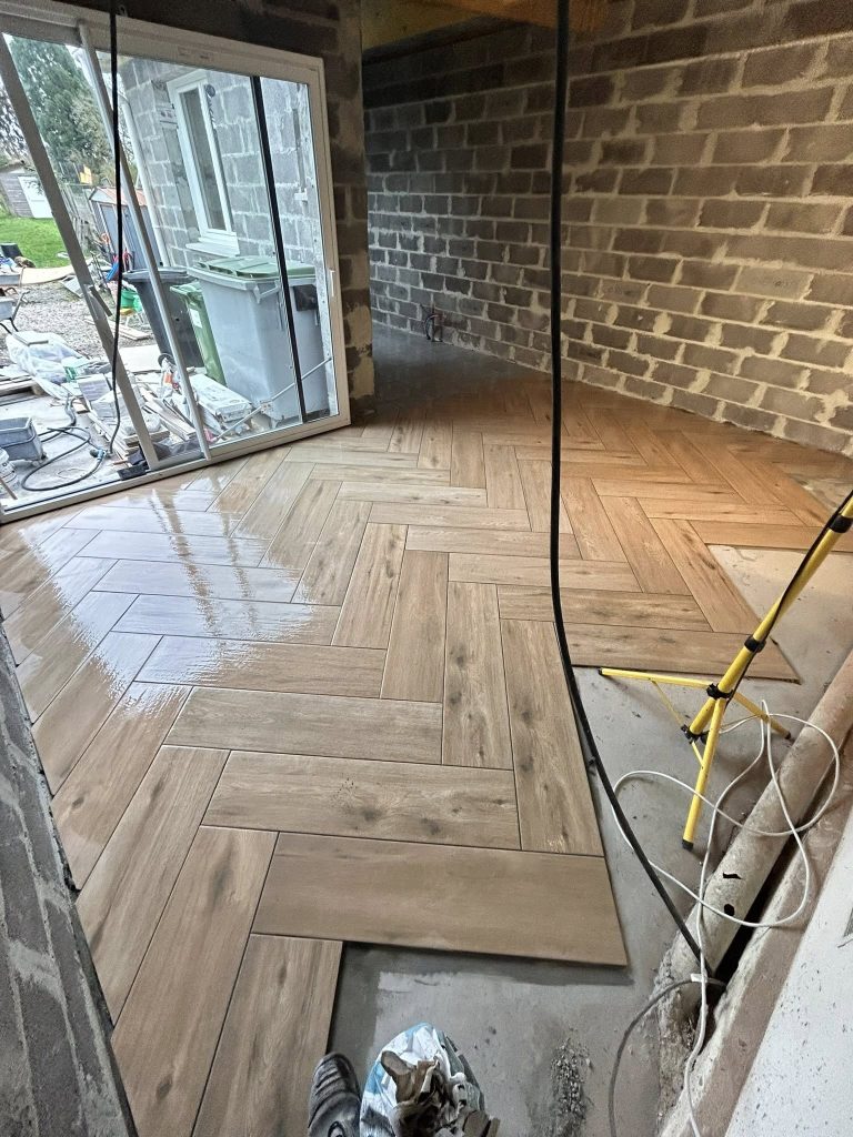 Carrelage en bâton rompu